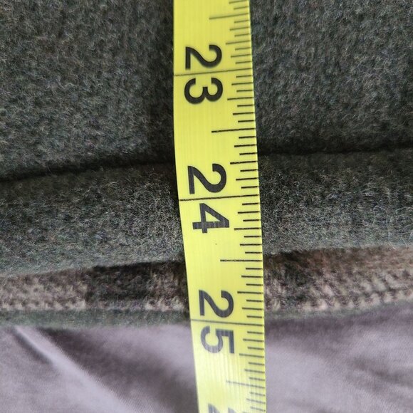 Woolrich Women's Size M Hunter Green Wool Full-Zip Jacket Plaid Collar Lining - Picture 11 of 13